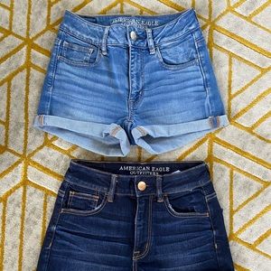 AE Highrise Denim Shorts